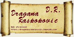 Dragana Raspopović vizit kartica